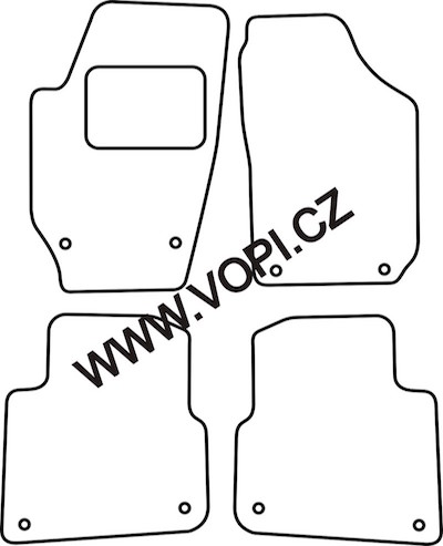 Autokoberce Škoda Citigo 2012 -> Perfectfit (4316)